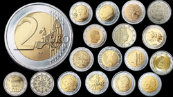 656 monedha 2-euroshe false u deponuan në një bankë