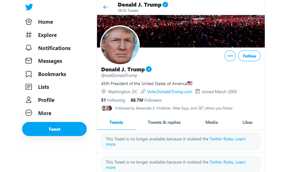 Trumpi i kërkon gjykatësit riaktivizimin e profilit të tij në Twitter