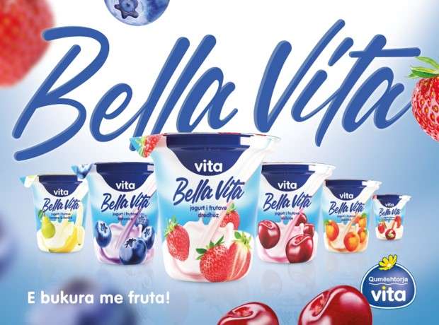 Qumështorja Vita vjen me një produkt të ri me 6 shije të ndryshme. “BELLA VITA” – E bukura me fruta!