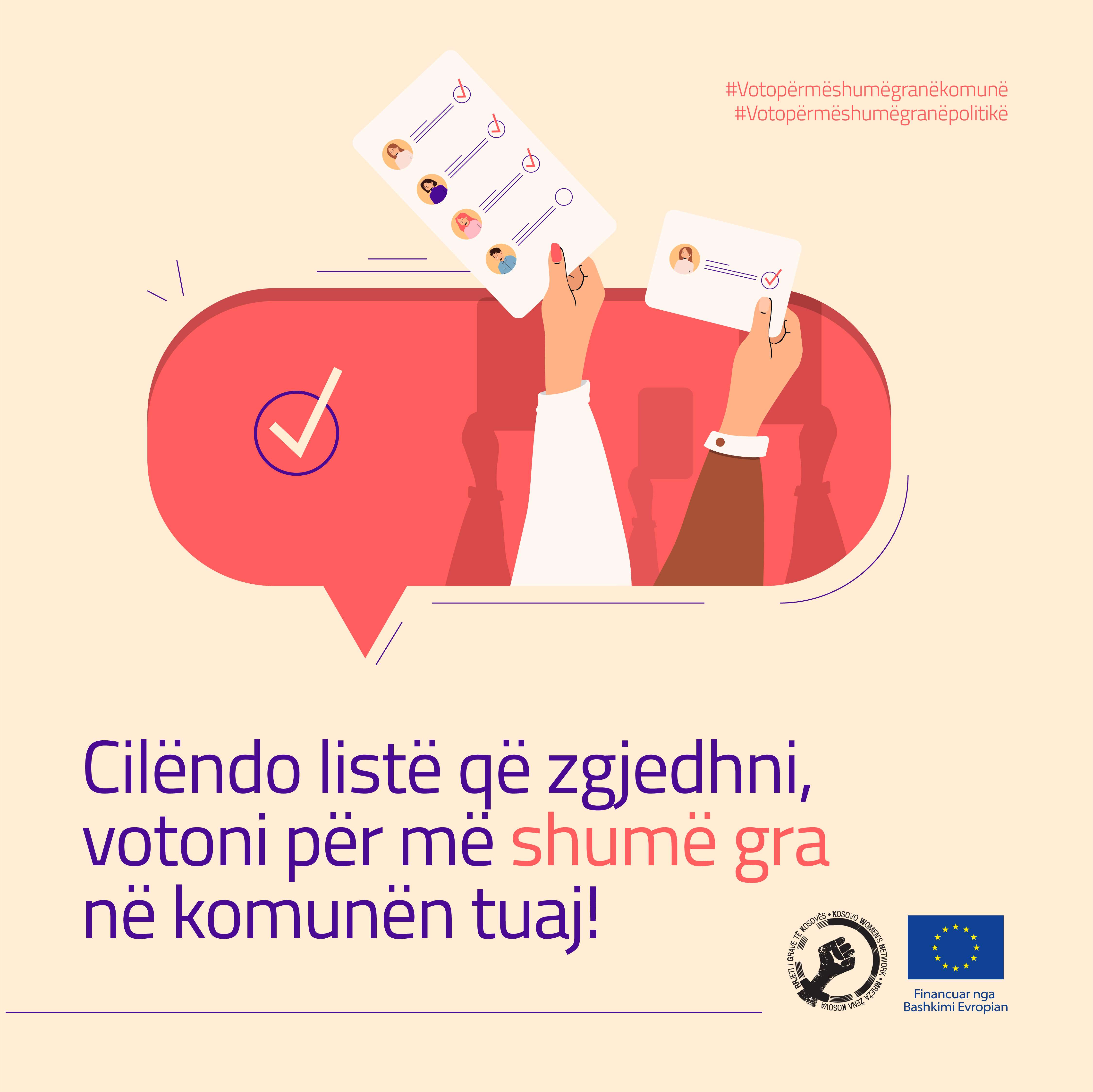 RrGK-ja fillon fushatën “Voto për më shumë gra në zgjedhje lokale”