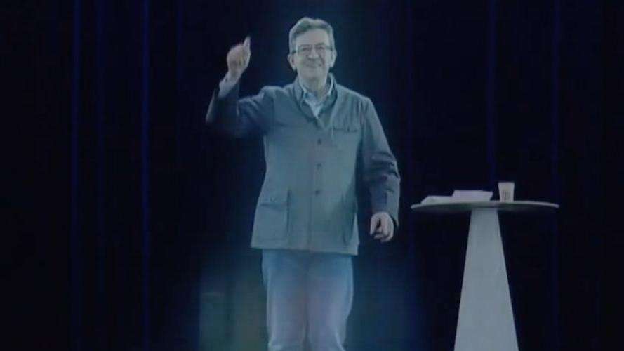 Kandidati francez me hologram në 10 tubime zgjedhore