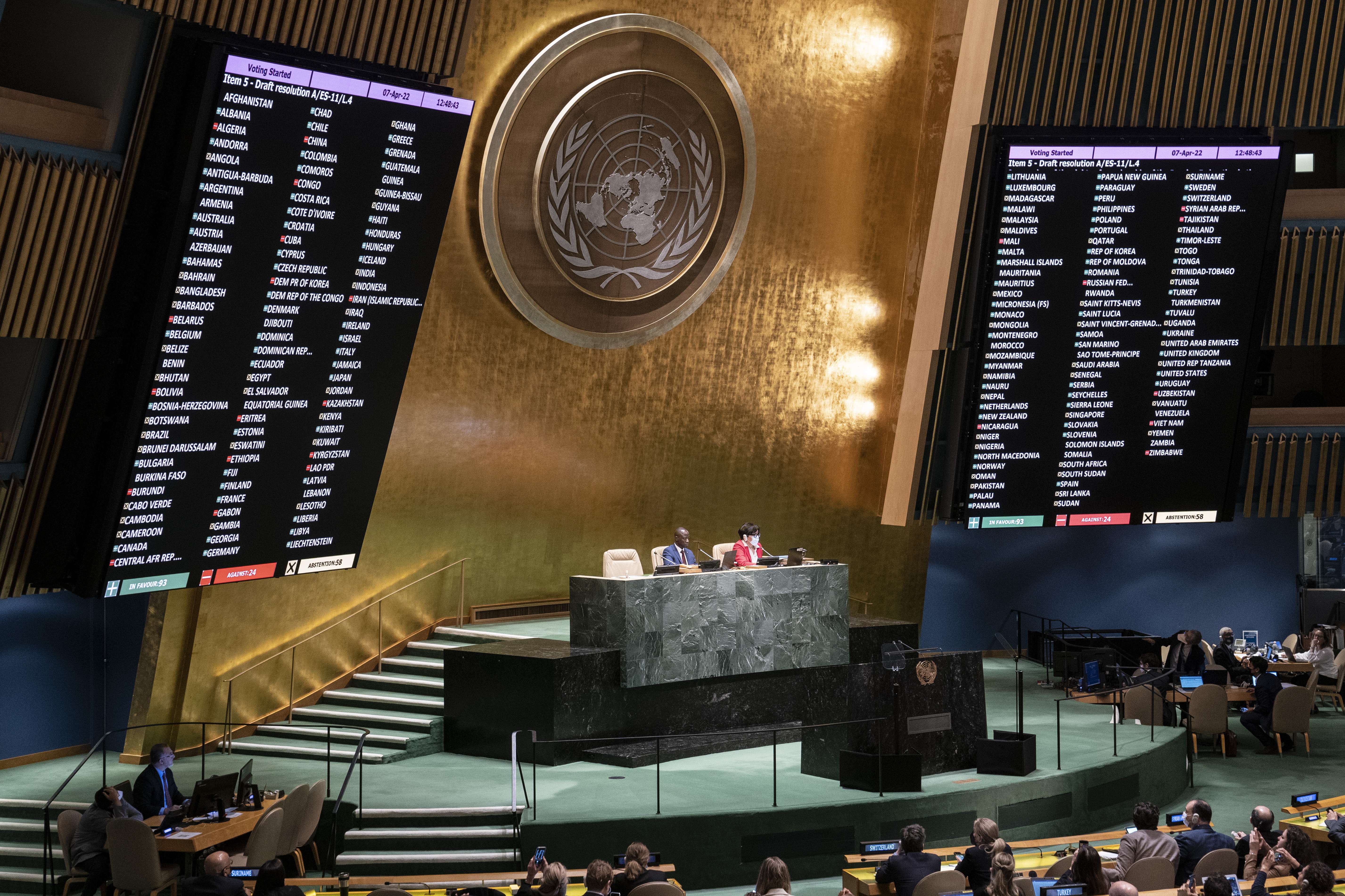 Rusia suspendohet nga Keshilli per te Drejtat e NJeriut ne OKB, rusia, lufta, ukraina