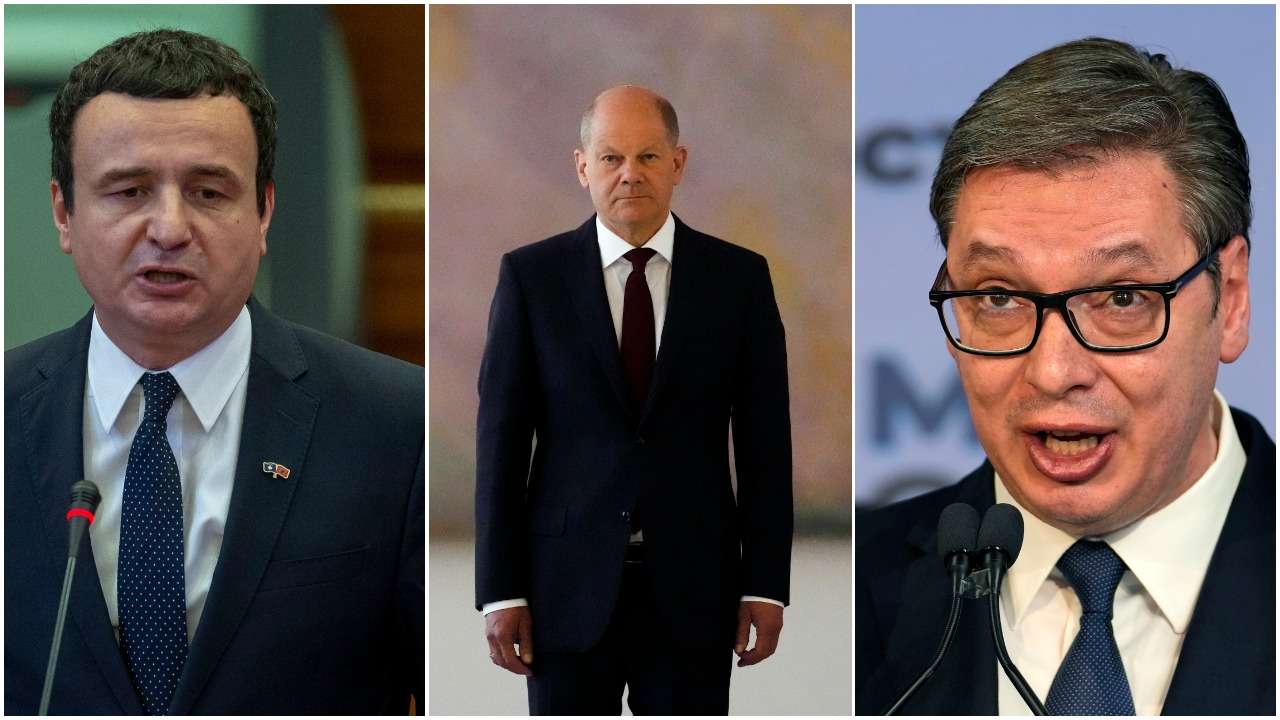 Olaf Scholz, Albin Kurti, Aleksandar Vuçiq, Dialogu