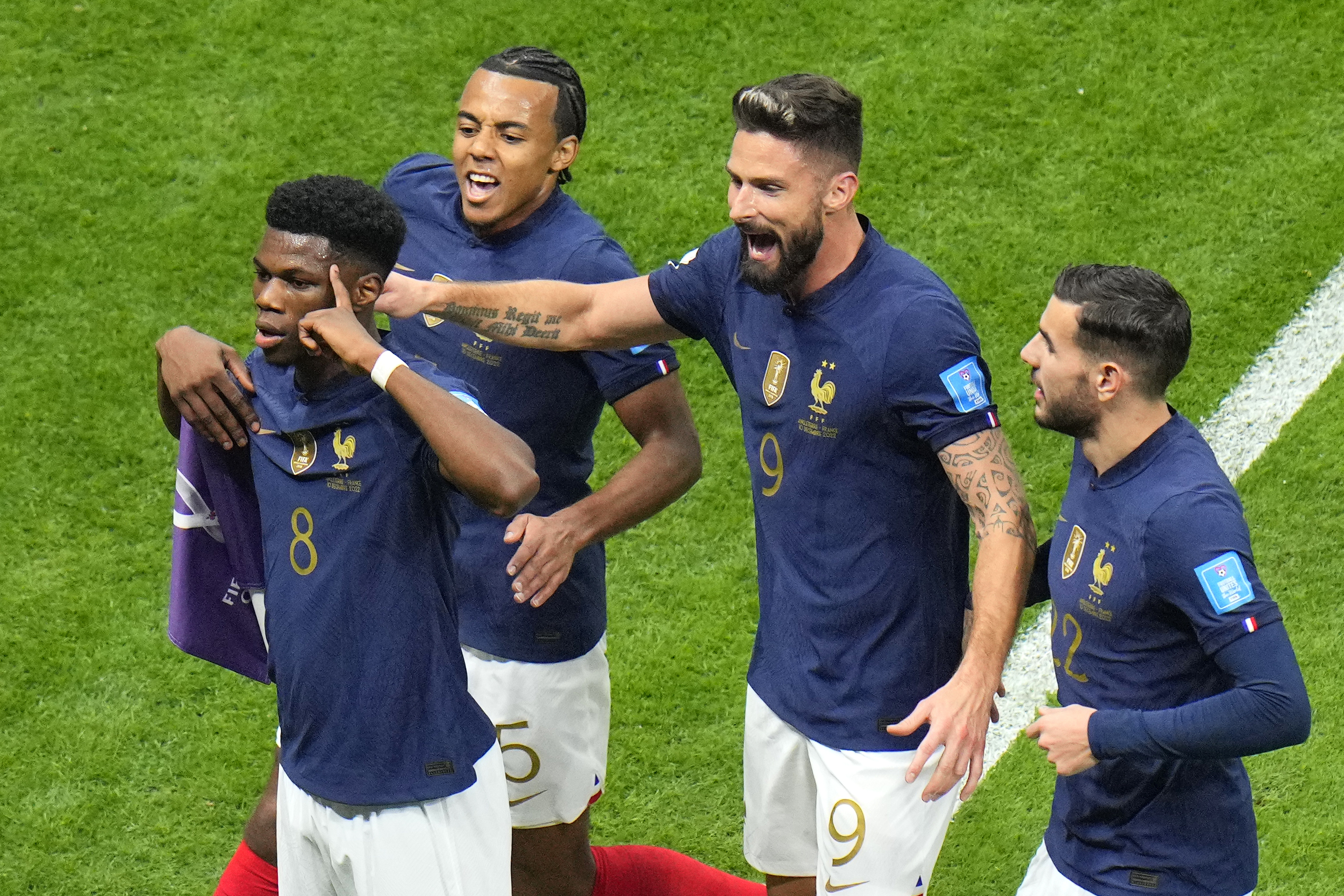 Aurelien Tchouameni me Olivier Giroudin - Franca - Katar 2022