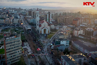 Pamje nga droni nga sheshi Xhorxh Bush