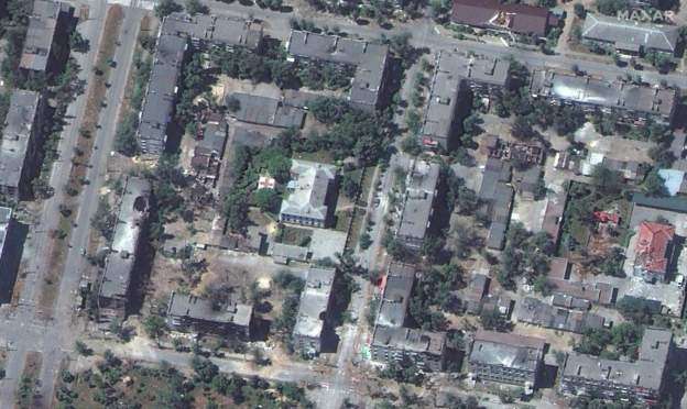 Pamjet e bombardimeve ne Severodonetsk