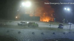 Pamje nga momenti i shpërthimit të qendrës tregtare në Kiev