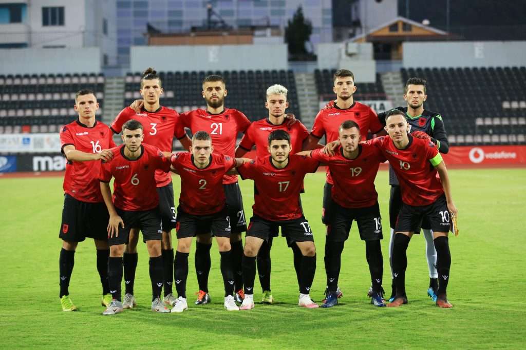 Shqipëria U21 në disavantazh pas pjesës së parë 