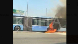 Digjet një autobus në Prishtinë