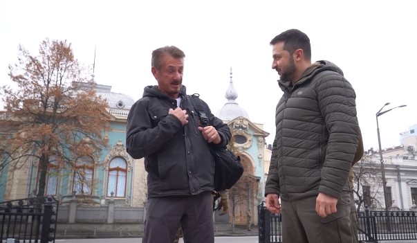 Presidenti i Ukraines, Volodymyr Zelensky me aktorin amerikan Sean Penn