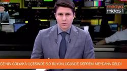 Prezantuesi turk impresionon me reagimin e qetë në momentin e tërmetit