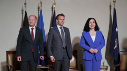 Osmani takohet sot me Macronin e Scholzin