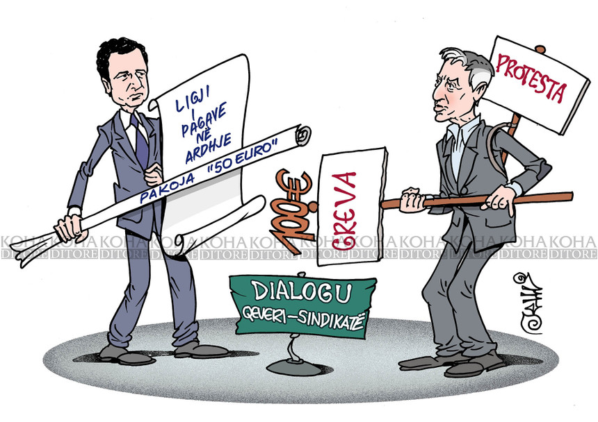 Karikatura e dites, cartoon, Kurti, rrahman jasharaj