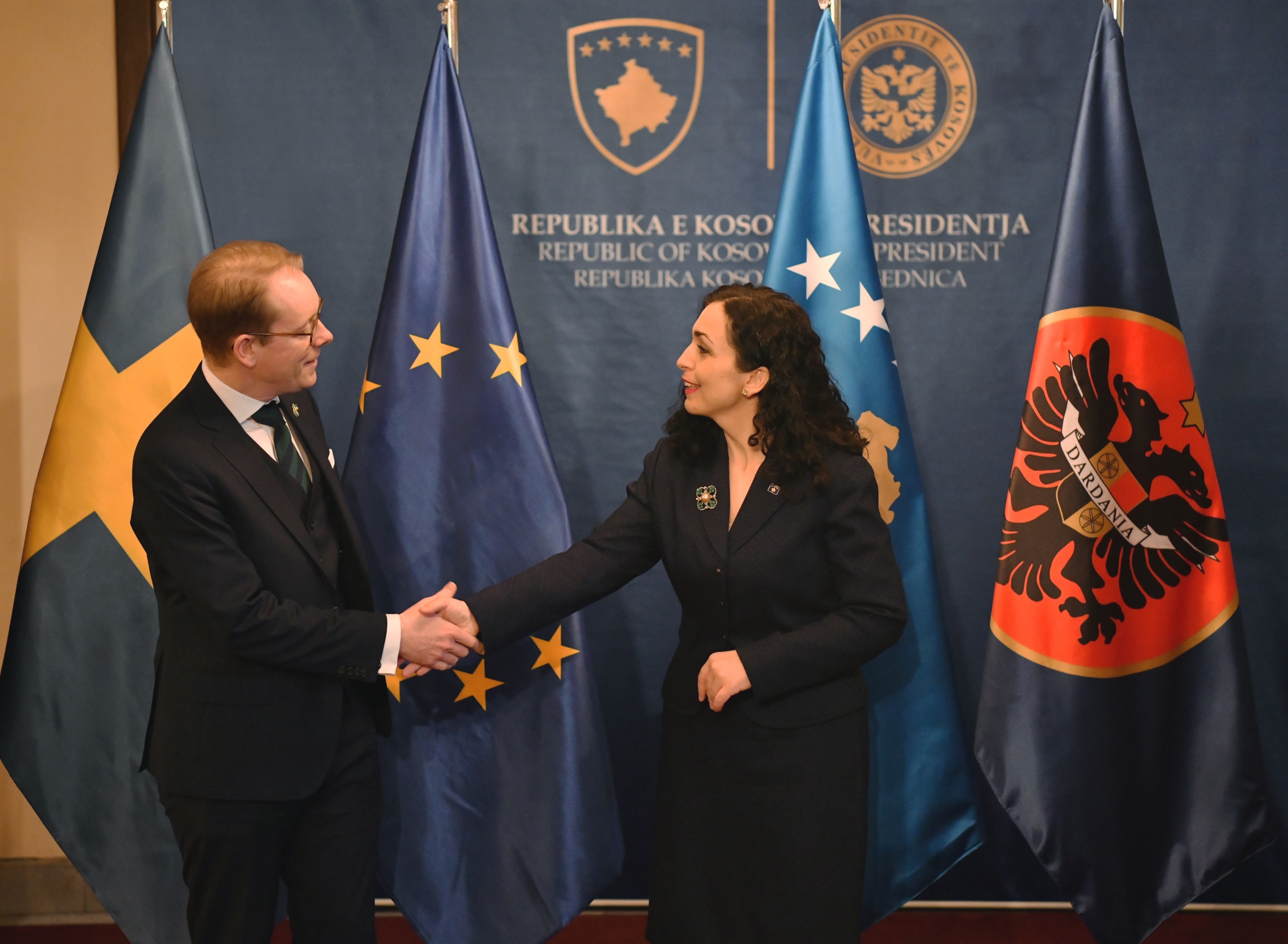 Osmani kërkon nga Suedia ta mbështesë aplikimin e Kosovës për anëtarësim në BE