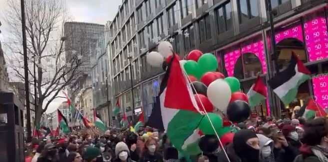 Qindra protestues marshojnë në Londër, kërkojnë bojkotin e brendeve që lidhen me Izraelin