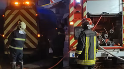 Zjarr në një qendër tregtare e banimi në Lushnje, evakuohen afro 40 persona