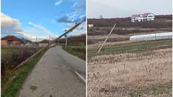 Erërat e forta dëmtojnë shtyllat elektrike në disa rajone