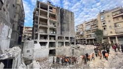 Brenda Aleppos së shkatërruar nga lufta dhe tërmeti