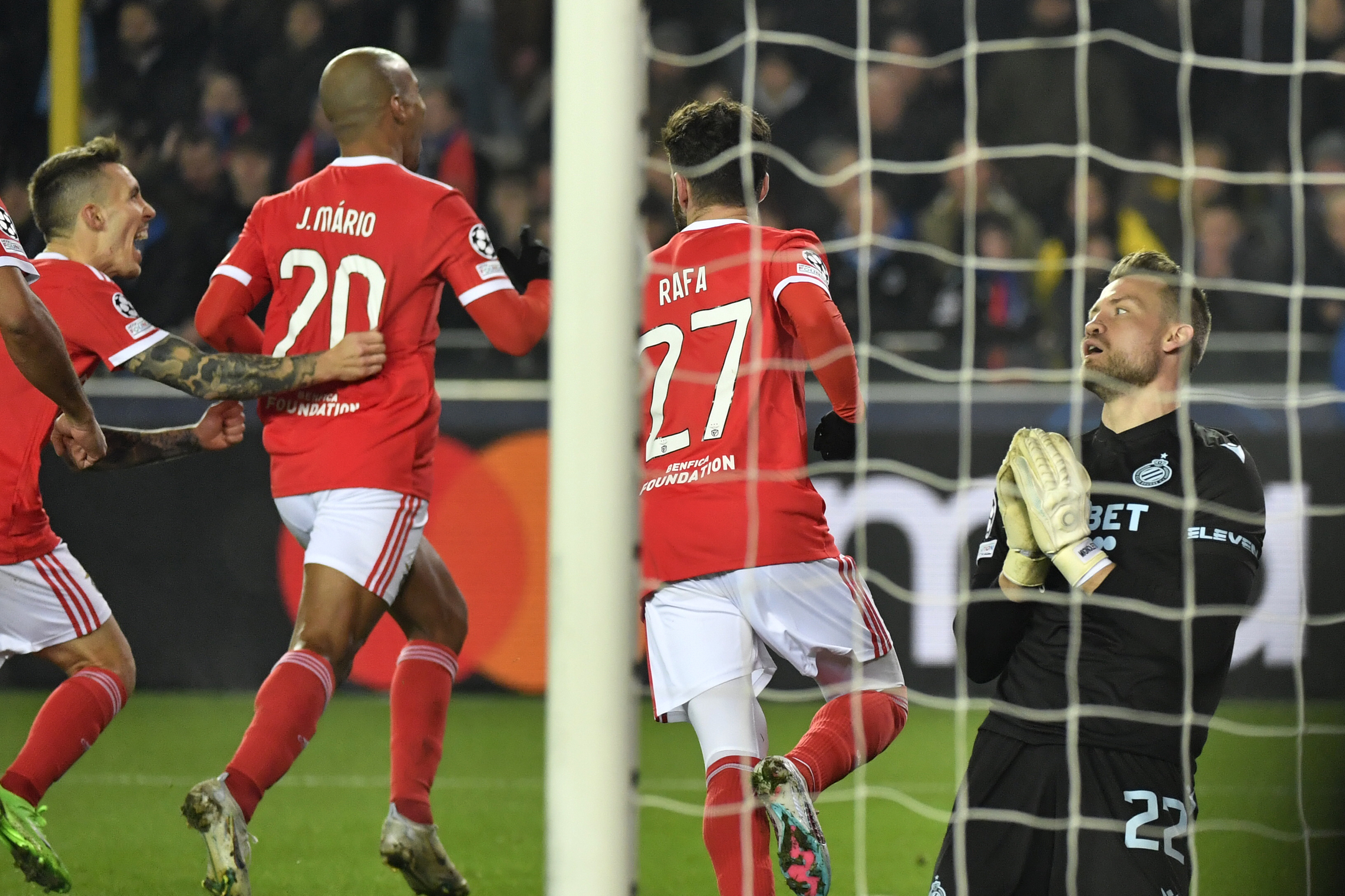 Pa gola pjesa e parë ndeshja Brugge-Benfica 