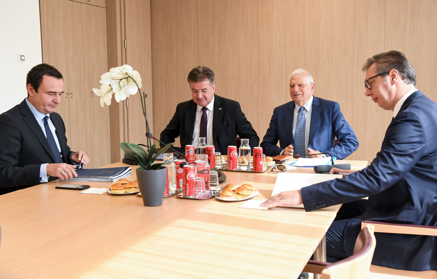 Albin Kurti – Aleksandar Vuçiq – Dialogu Kosovë-Serbi – Josep Borrell – Miroslav Lajçak