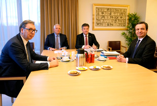 Albin Kurti - Aleksandar Vucic - dialogu - Bruksel