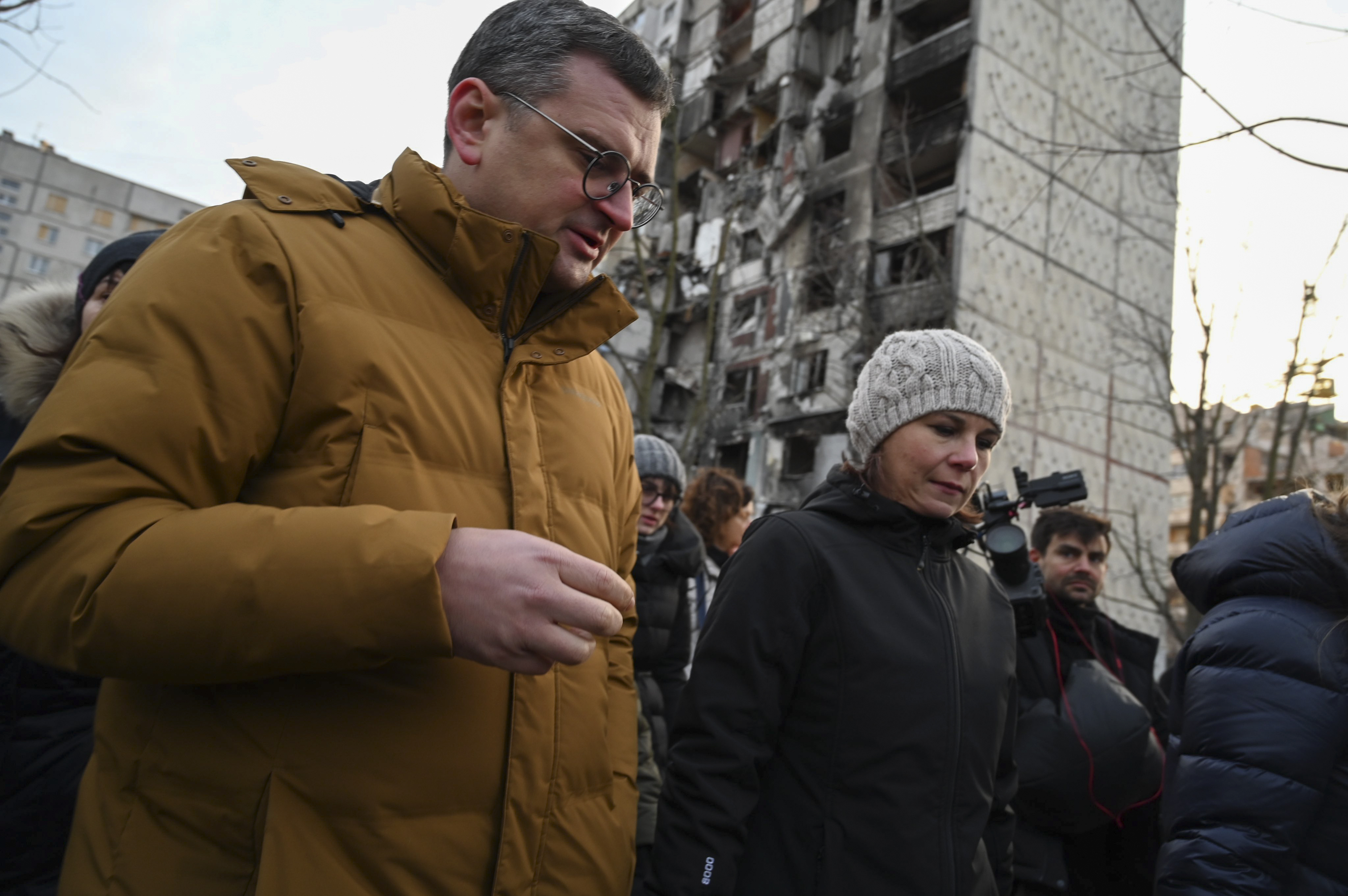Annalena Baerbock ministre e Jashtme e Gjermanise ne vizite ne Ukraine, Kharkiv