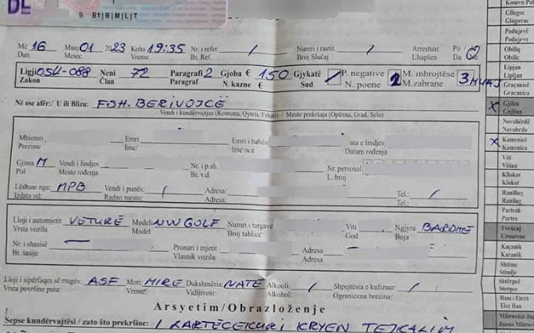 Tejkaloi në vijë të plotë, vozitësit nga Kamenica i merret patentë shoferi