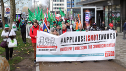Protesta për paga në Belgjikë 