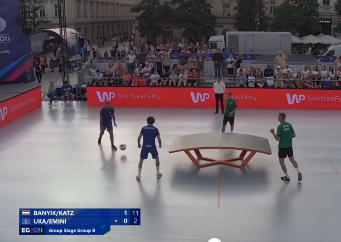 Dyshja e Kosovës në teqball eliminohet nga Lojërat Evropiane
