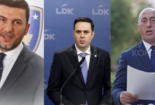 Liderët opozitarë, Memli Krasniqi, Lumir Abdixhiku dhe Ramush Haradinaj