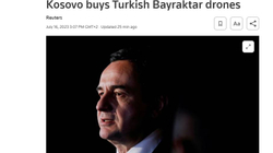Reuters shkruan për blerjen e dronëve Bayraktar nga Kosova