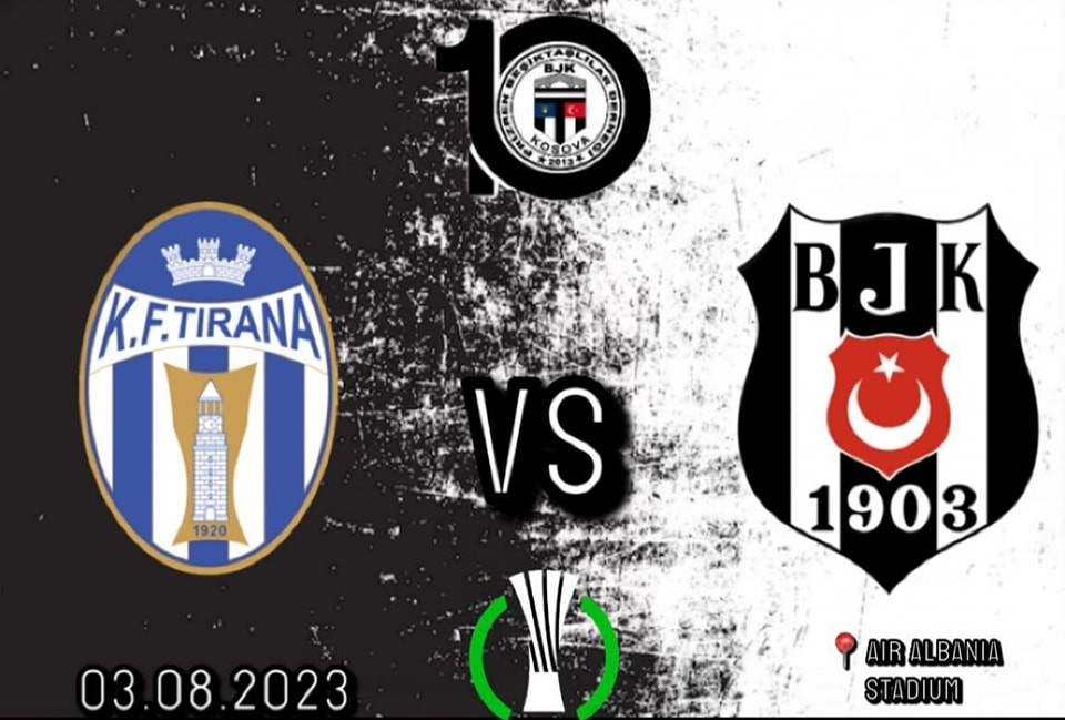Ao vivo :: Besiktas 3-1 KF Tirana :: Europe Conference League [Qual]  2023/24 :: 