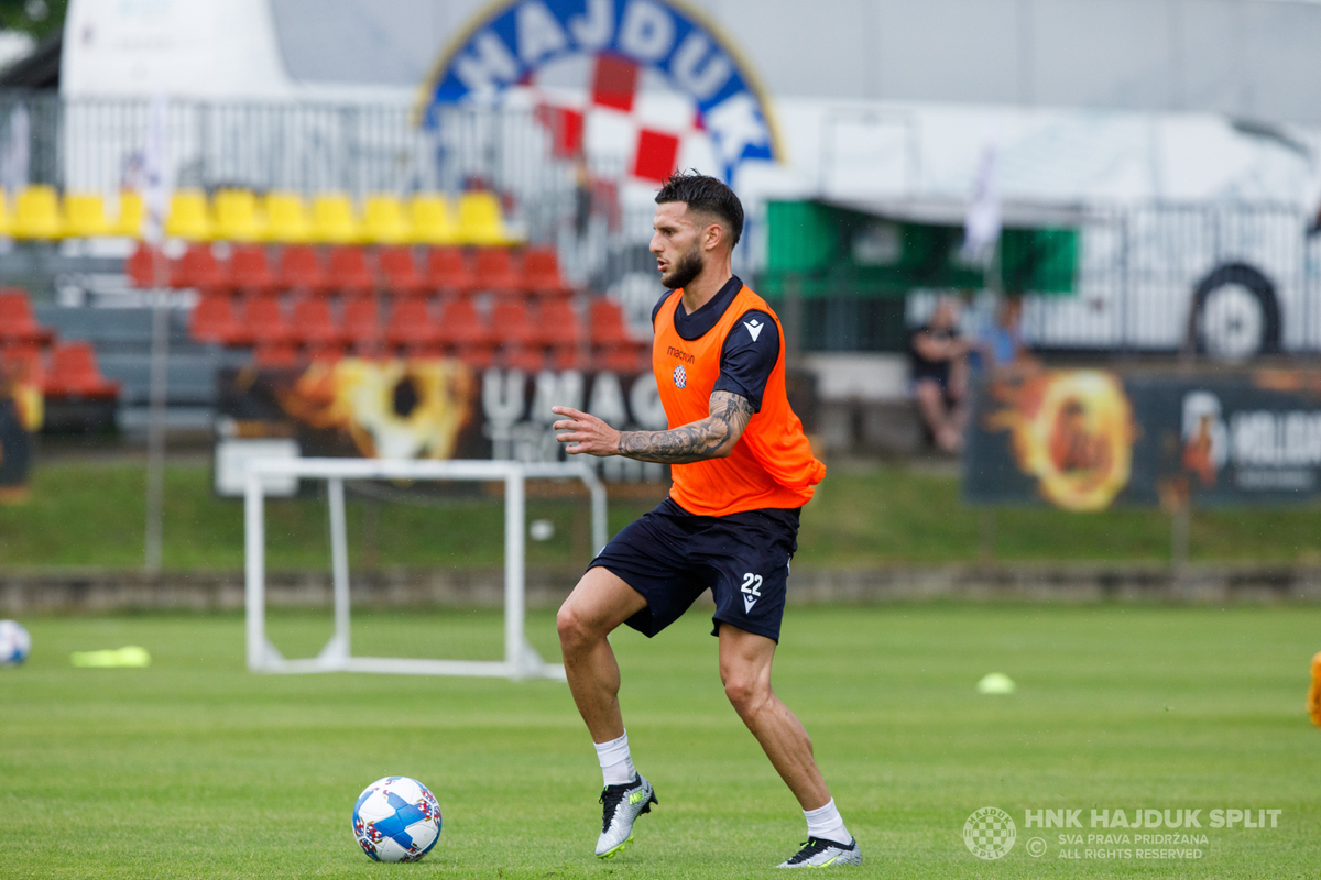 Hajduk Split fans attending the training session ahead of