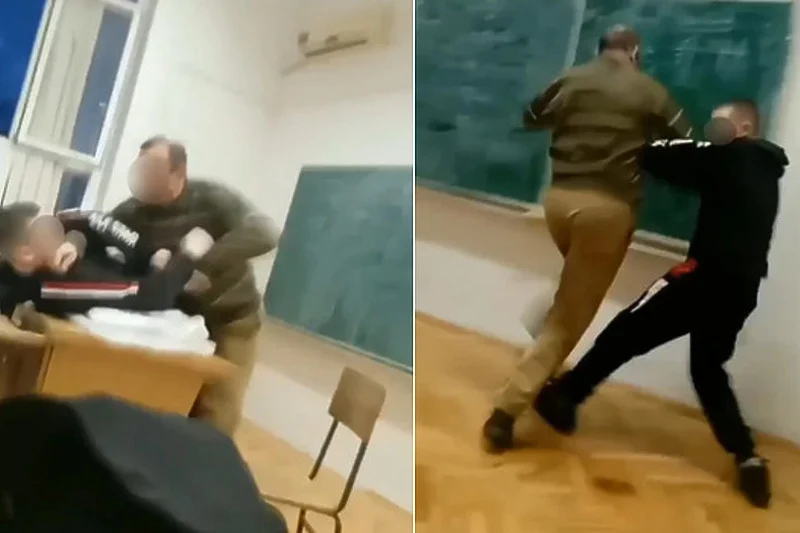 Dhunë në një shkollë në Serbi, mësuesi e nxënësi rrihen mes vete