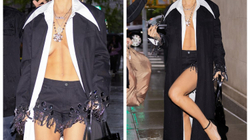 Rita Ora mahnit me veshjen e saj ndërsa del nga hoteli në New York
