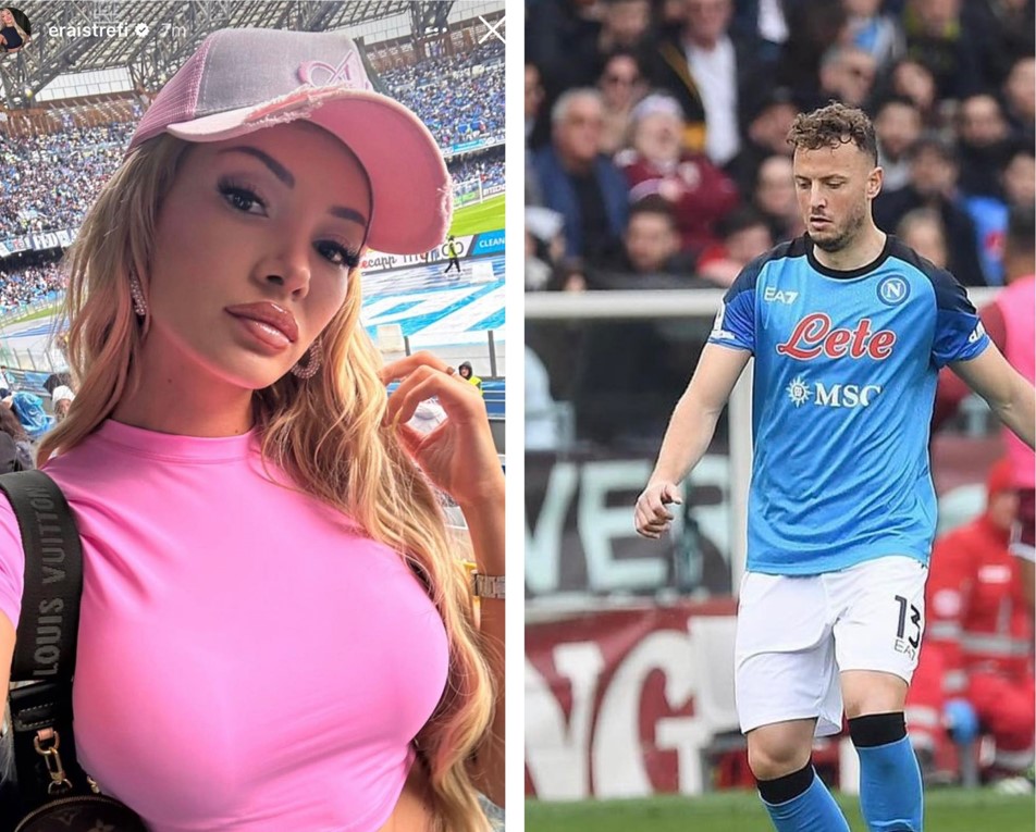 Era Istrefi e pranishme në stadiumin e Napolit, përcjell Amir Rrahmanin