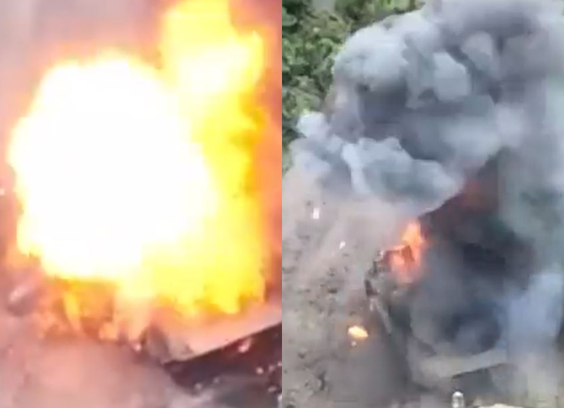 Tanku rus digjet në pak sekonda, filmohet momenti i sulmit ukrainas