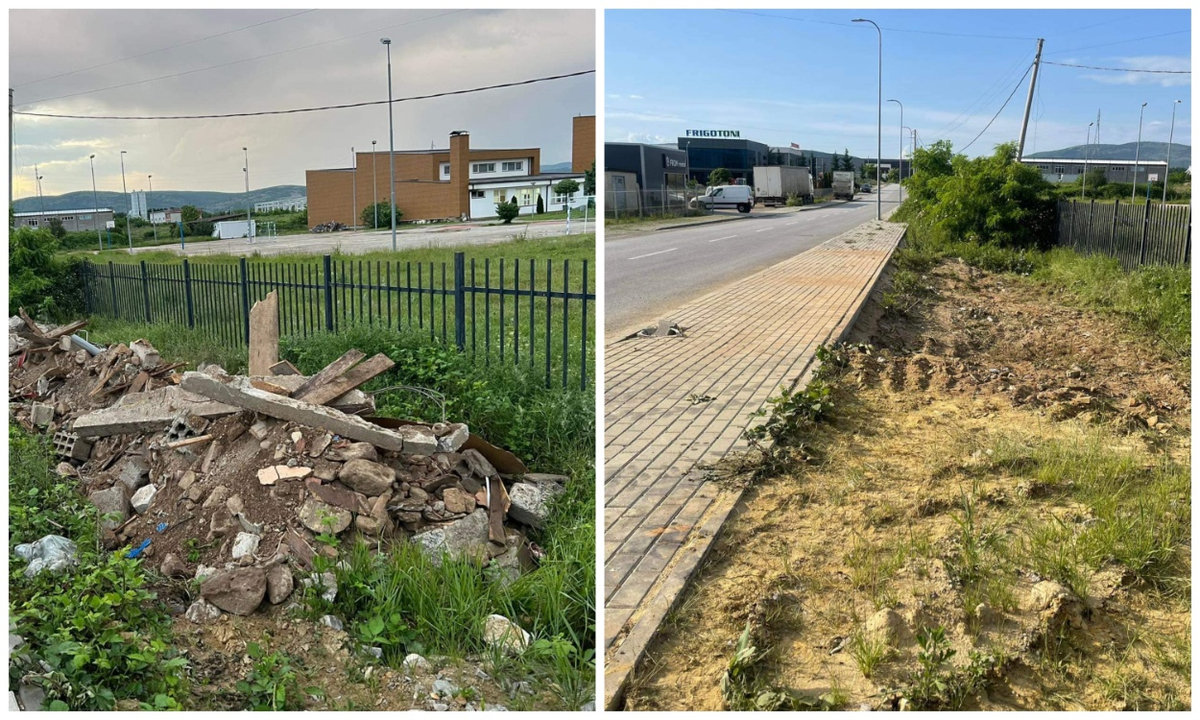 200-Euro-Strafe für den Aasfresser, der Beton und Müll in den öffentlichen  Raum geworfen hat 