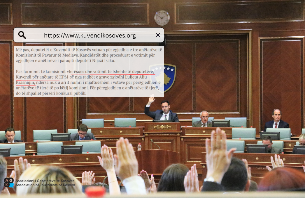 AGK: Shqetësues dhe dekurajues votimi i Luljeta Aliut për anëtare të KPM-së