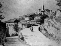 Xhamia e Pashës në Ulqin (1719) gravurë nga Edith Durhami (1908)