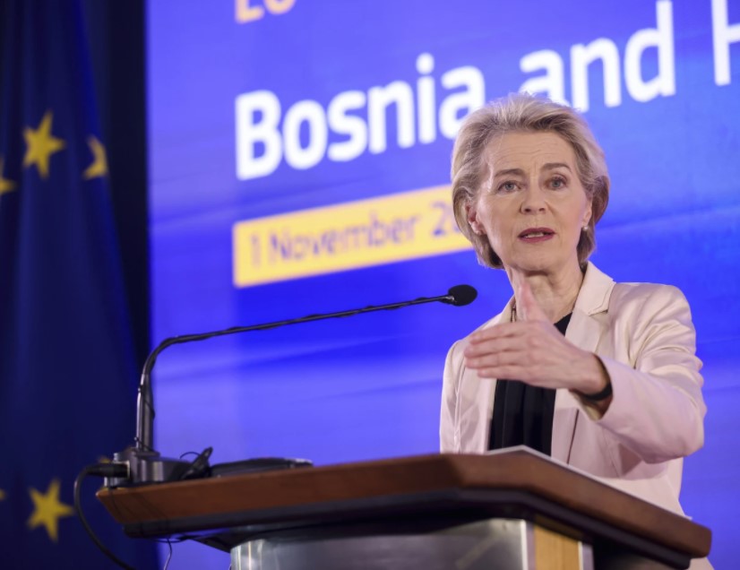 Von der Leyen u bën thirrje krerëve të Bosnjës që të bashkohen drejt rrugës evropiane