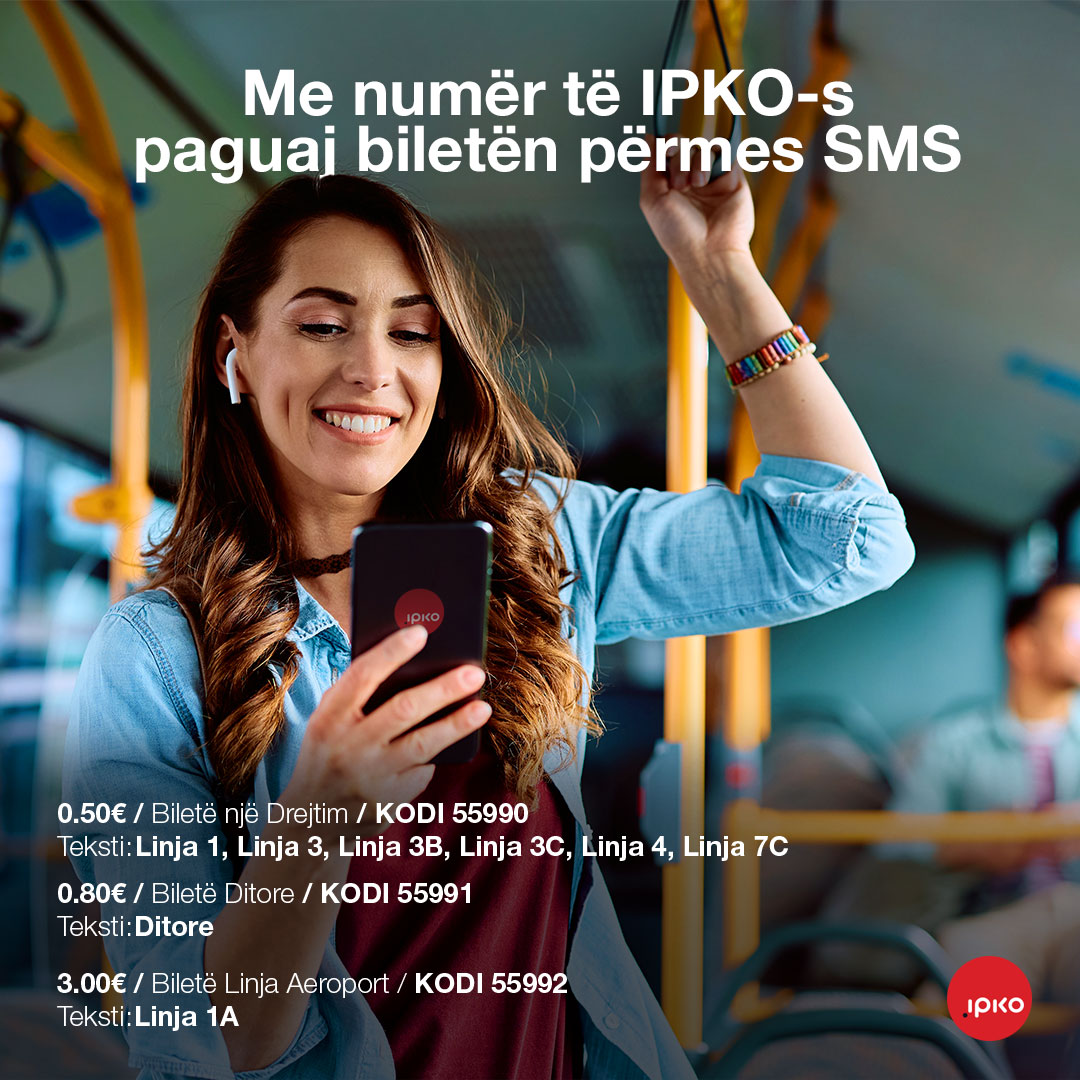 Aktivizohet shërbimi i blerjes së biletave përmes SMS në kuadër të partneritetit  në mes të IPKO dhe Trafikut Urban të Prishtinës