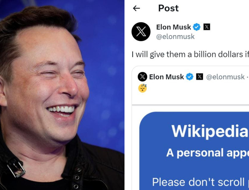 Elon Musk Says He'll Give Wikipedia $1 Billion if They Change Their Name to  D*ckipedia