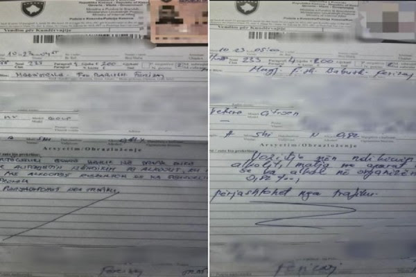 Pezullim të patentë shoferëve dhe gjobë ndaj dy personave që drejtuan veturat nën ndikim të alkoolit