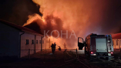 A firefighter is injured while extinguishing a fire in Lipjan