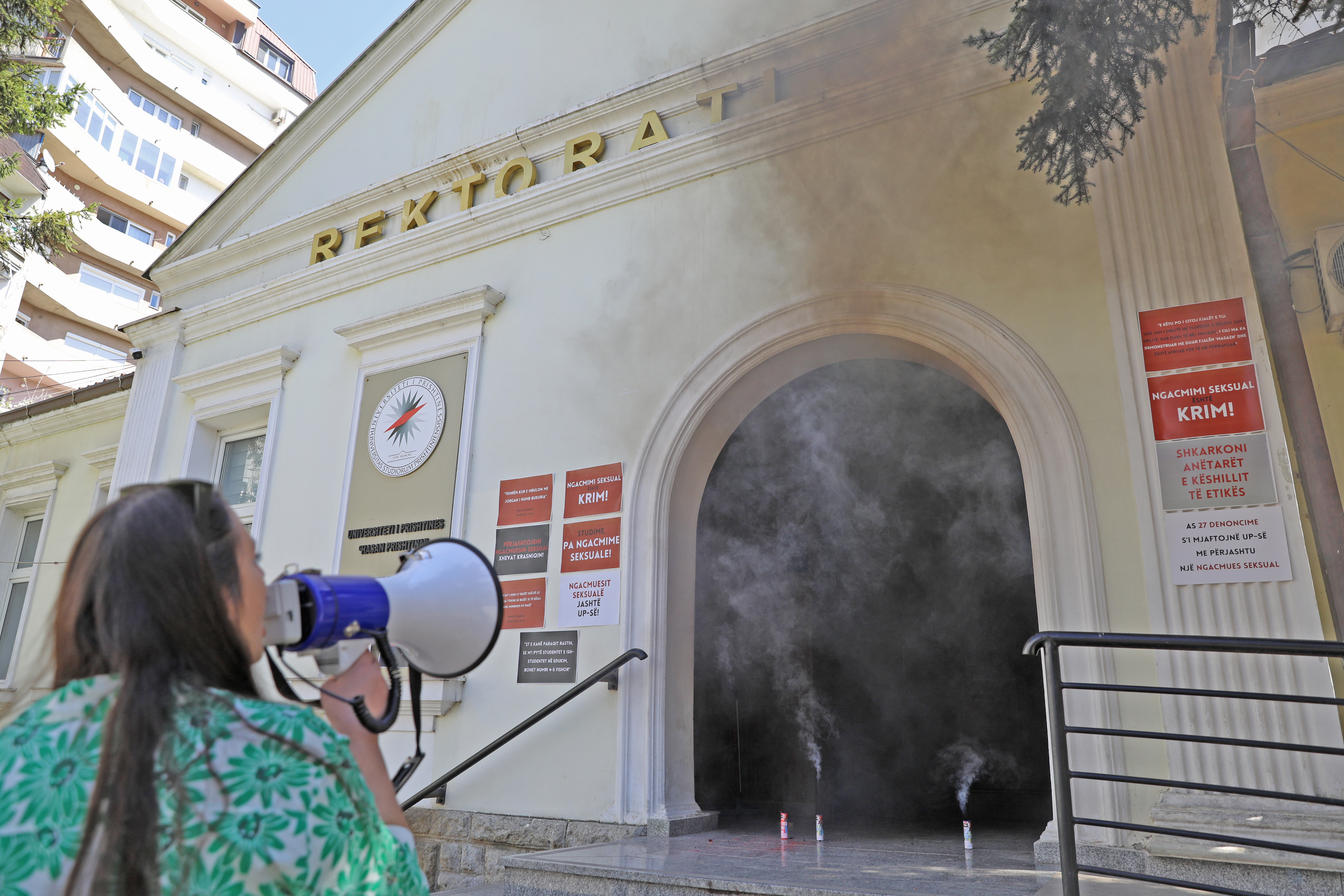 Protesta - Rektorati - UP - Xhevat Krasniqi - Ngacmime seksuale