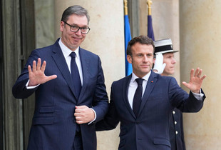 Presidenti i Francës, Emmanuel Macron dhe ai i Serbisë, Aleksandar Vuçiq