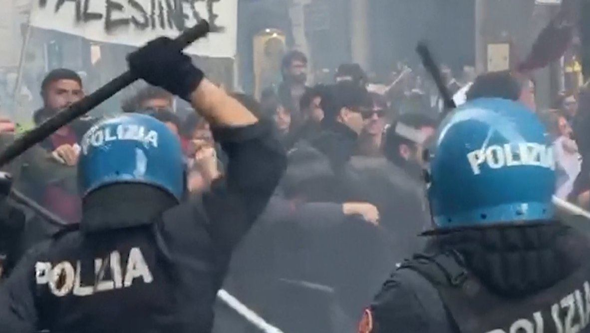 PROTESTA PRO-PALESTINEZE NE NAPOLI