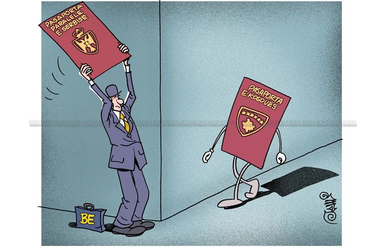 Karikatura e ditës - BE-ja dhe pasaporta paralele e Serbisë