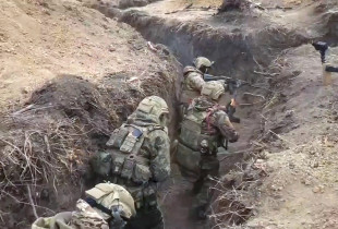 Ushtria ruse në një llogore në Donetsk